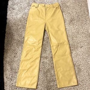 4th and reckless straight faux leather trousers